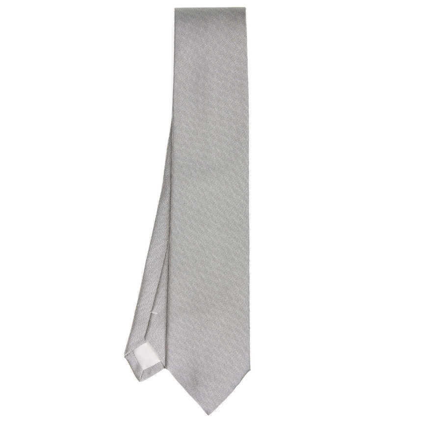 LIGHT GREY CEREMONIAL JACQUARD SILK TIE