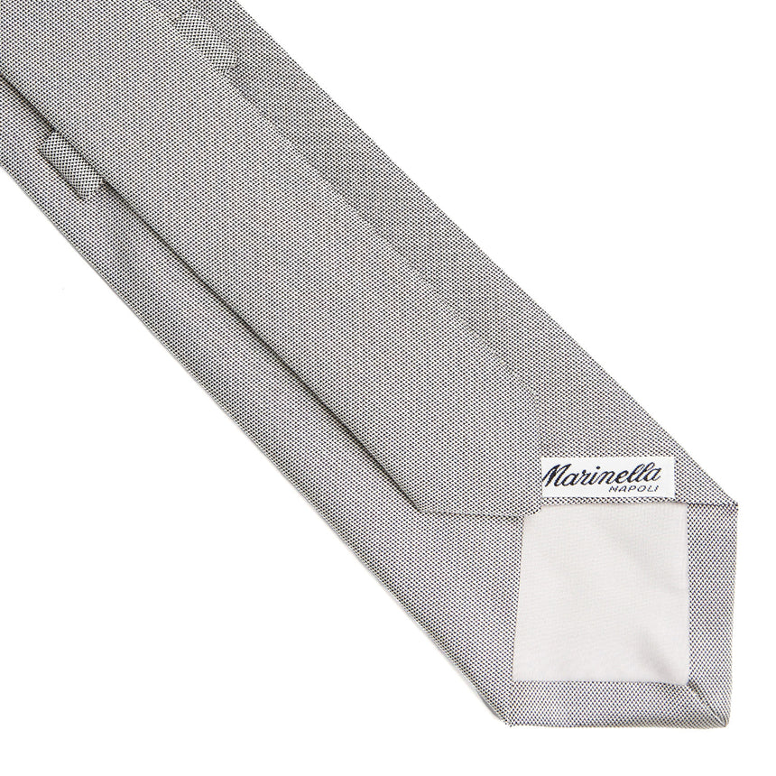 LIGHT GREY CEREMONIAL JACQUARD SILK TIE