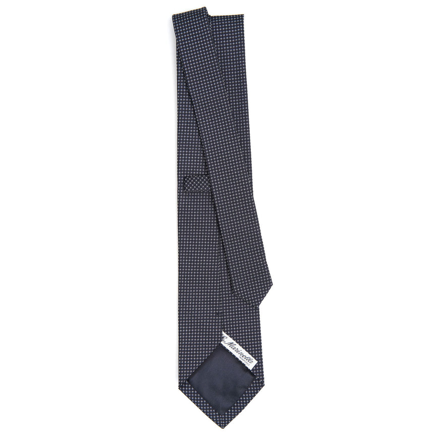 DARK BLUE CEREMONIAL JACQUARD SILK TIE