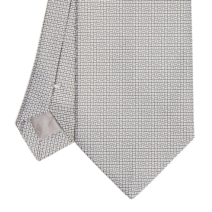 LIGHT GREY CEREMONIAL JACQUARD SILK TIE