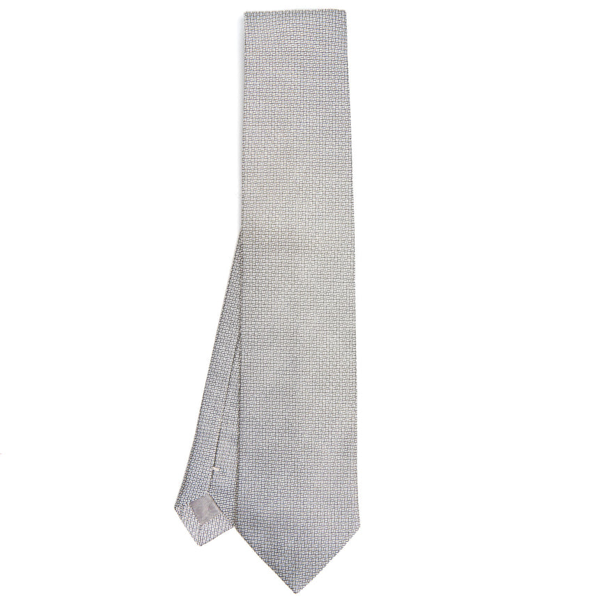 LIGHT GREY CEREMONIAL JACQUARD SILK TIE