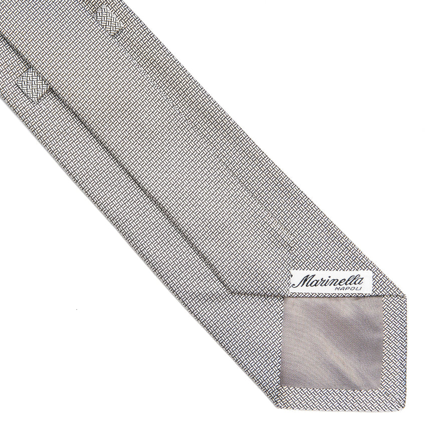 LIGHT GREY CEREMONIAL JACQUARD SILK TIE