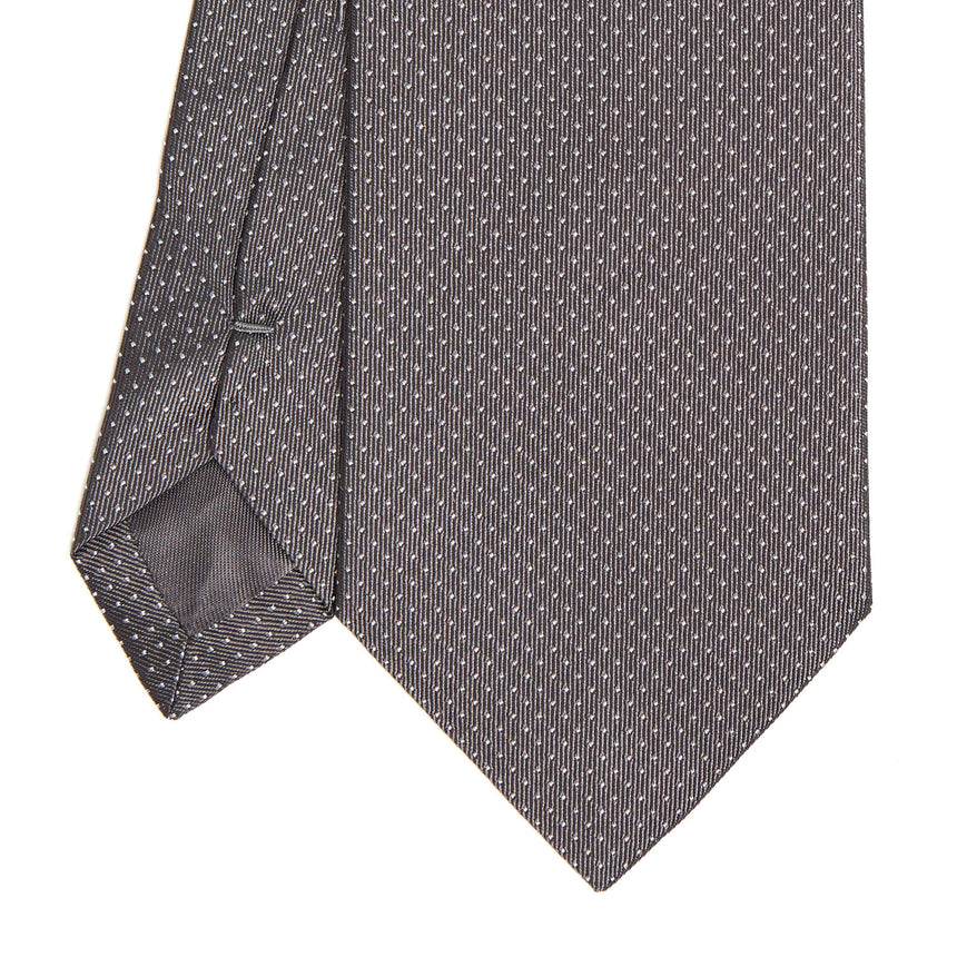CRAVATTA CERIMONIA IN SETA JACQUARD GRIGIO SCURO