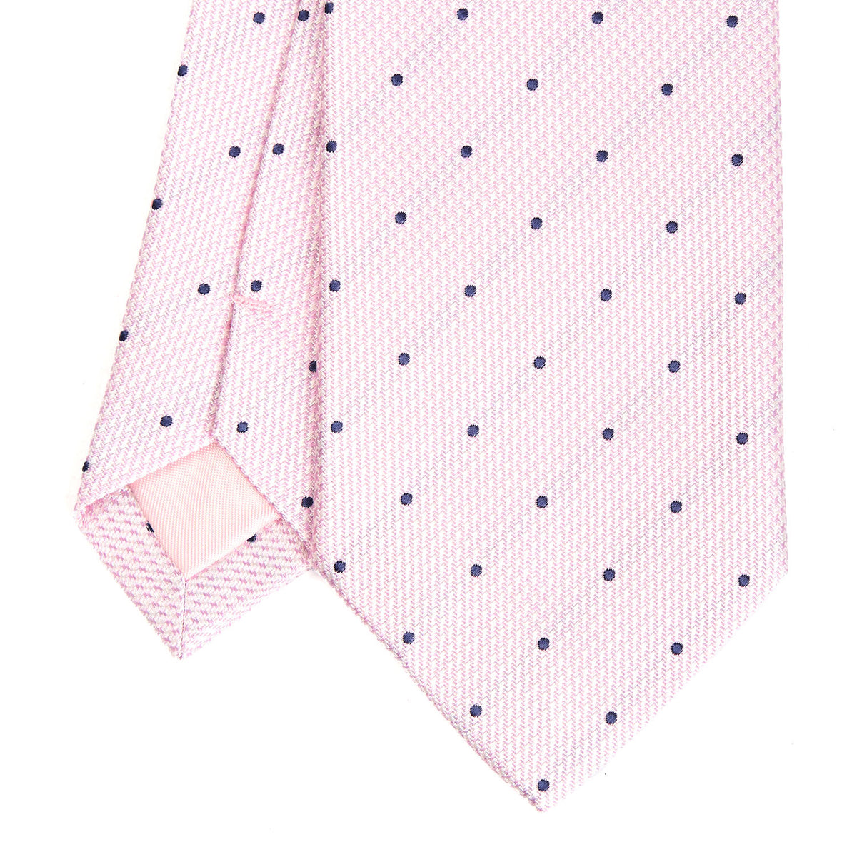 Cravatta Uomo Classica A Pois - 100% Seta Jacquard Tessuta A Mano, Lunghezza Classica