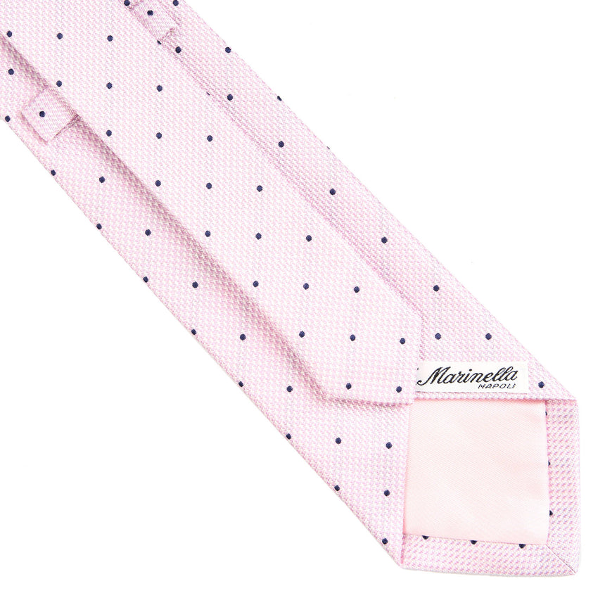 CRAVATTA CERIMONIA IN SETA JACQUARD ROSA