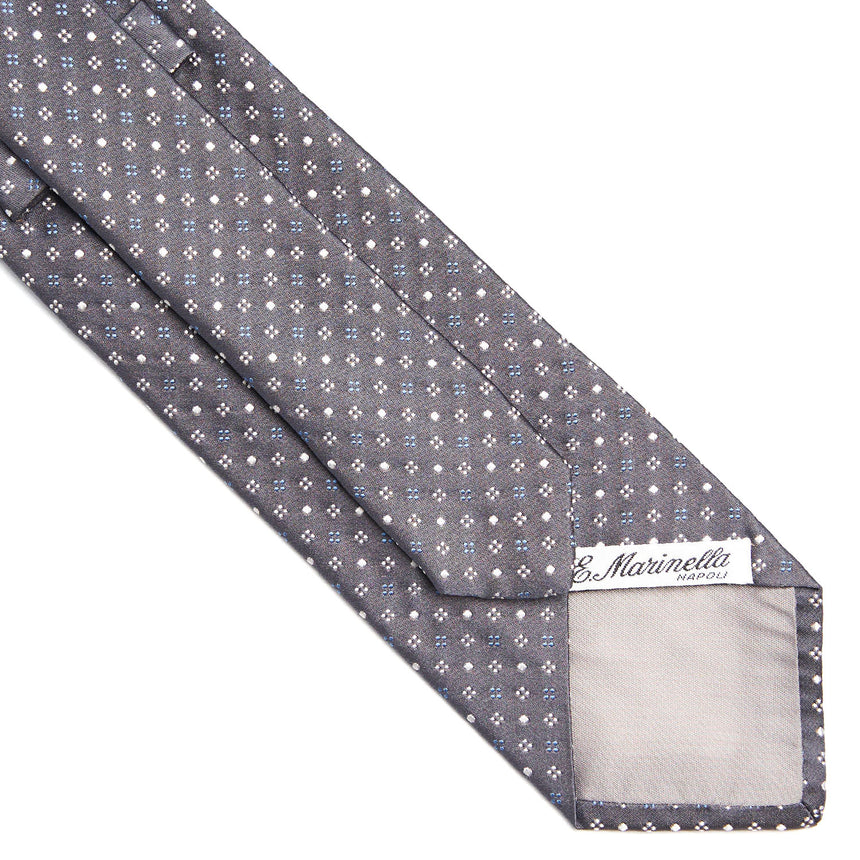 CRAVATTA CERIMONIA IN RASO DI SETA GRIGIO SCURO