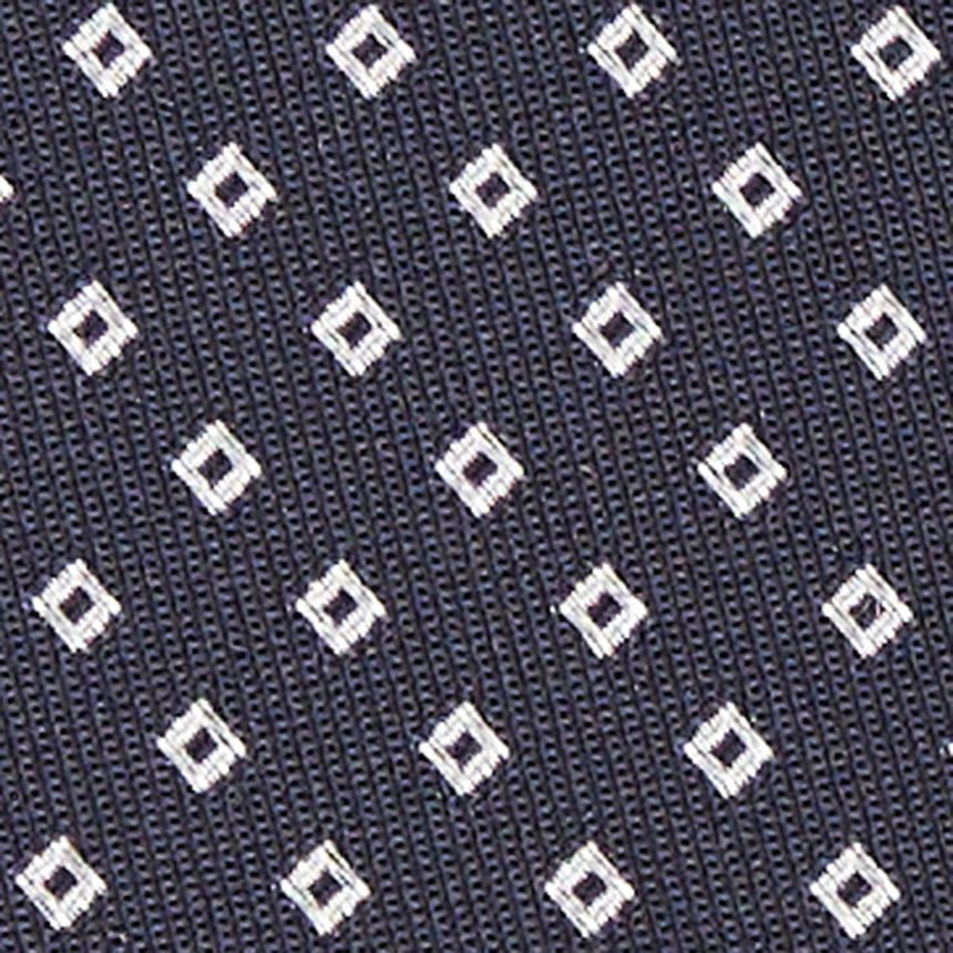 CRAVATTA CERIMONIA IN SETA JACQUARD BLU SCURO