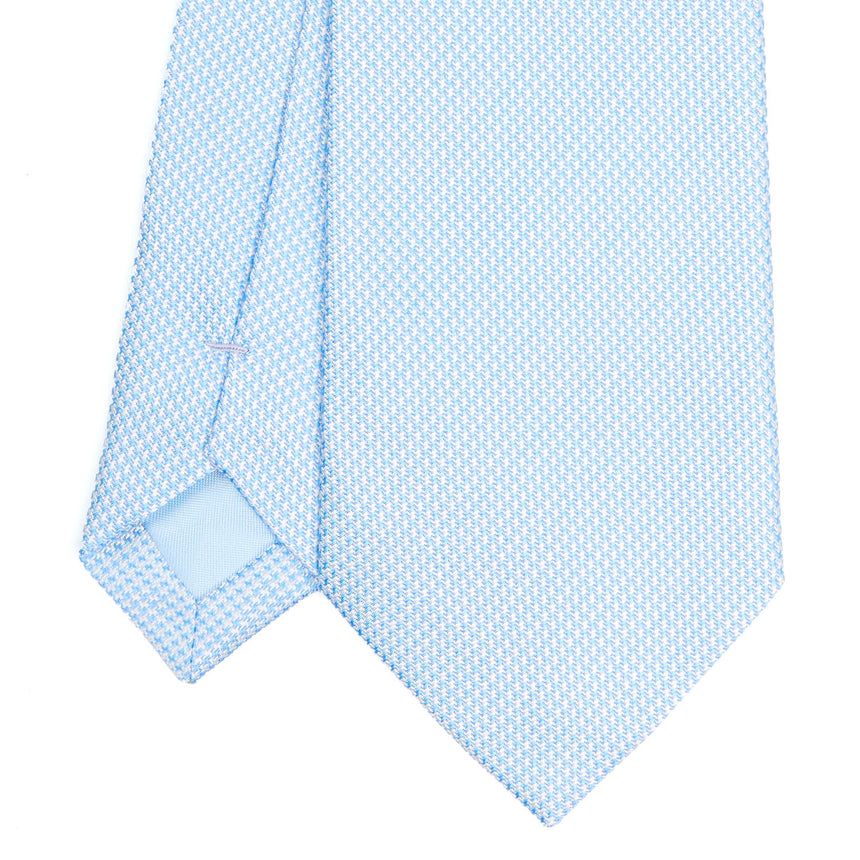 CRAVATTA CERIMONIA IN SETA JACQUARD AZZURRA