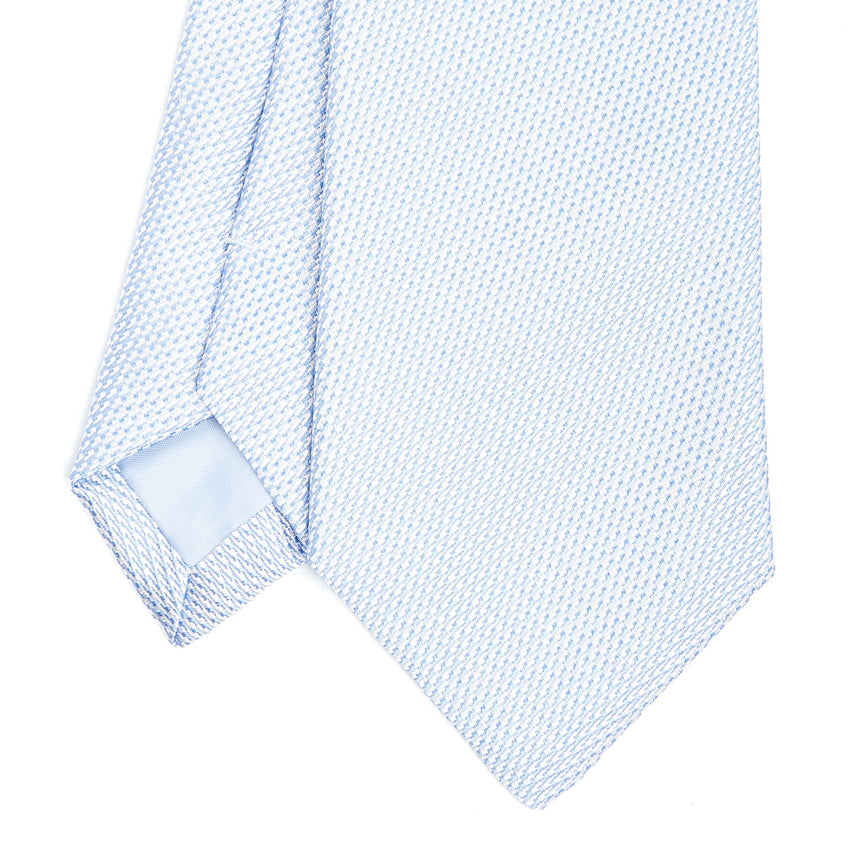 CRAVATTA CERIMONIA IN SETA JACQUARD AZZURRA