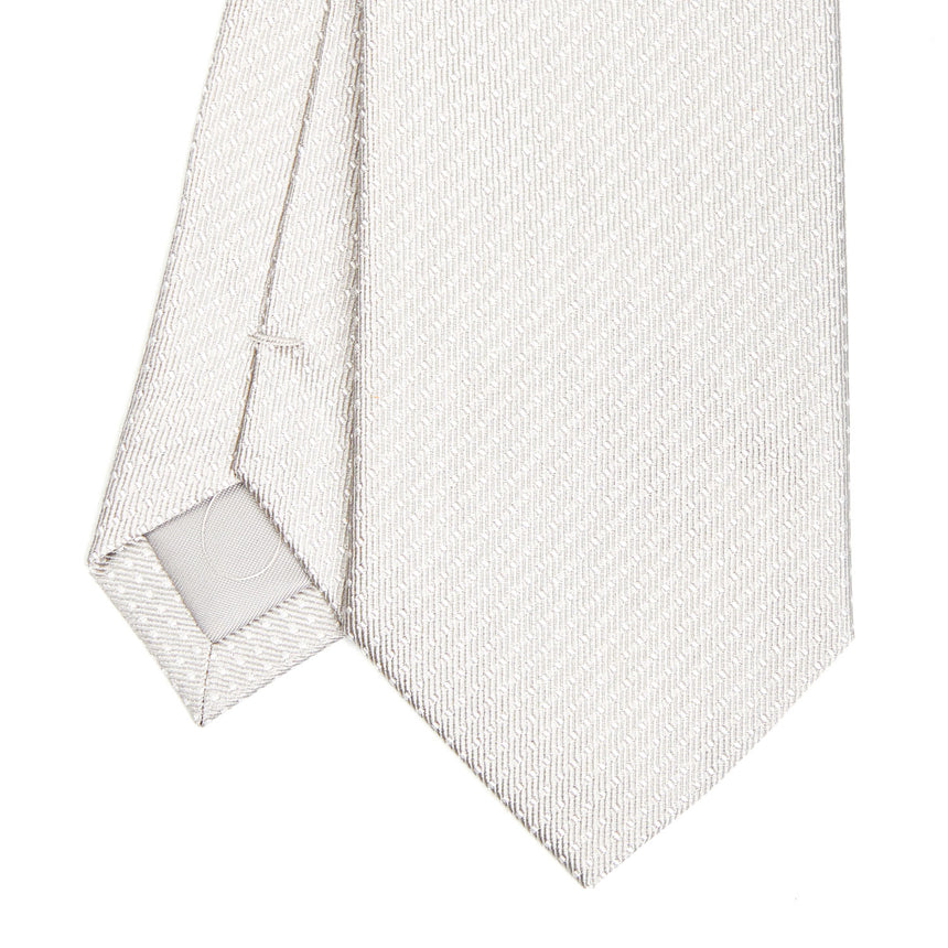 LIGHT GREY CEREMONIAL JACQUARD SILK TIE