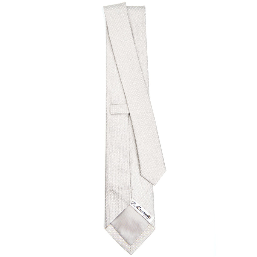 LIGHT GREY CEREMONIAL JACQUARD SILK TIE