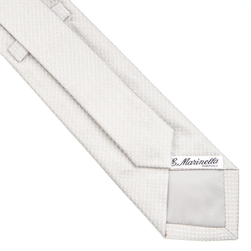 LIGHT GREY CEREMONIAL JACQUARD SILK TIE