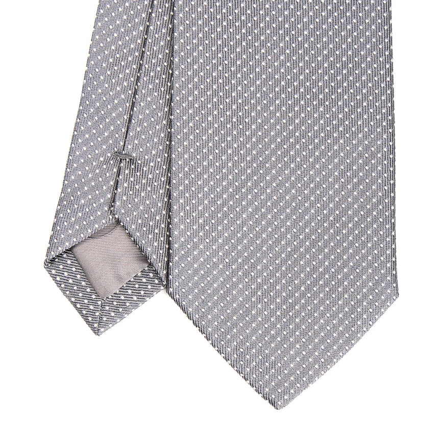 CRAVATTA CERIMONIA IN SETA JACQUARD GRIGIO SCURO