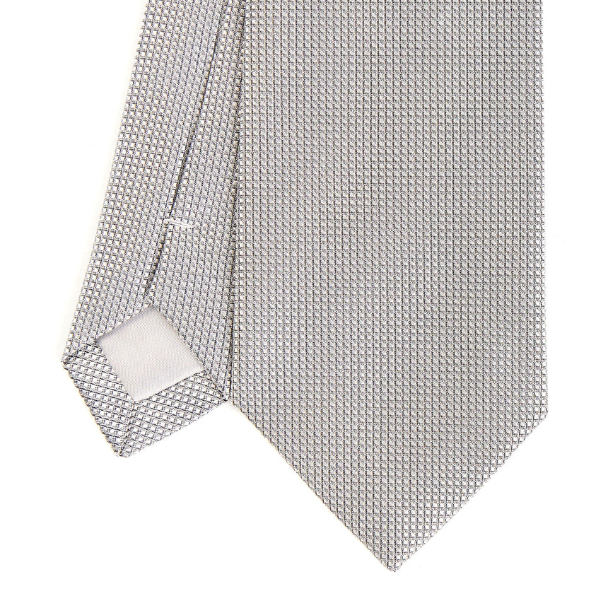 LIGHT GREY CEREMONIAL JACQUARD SILK TIE