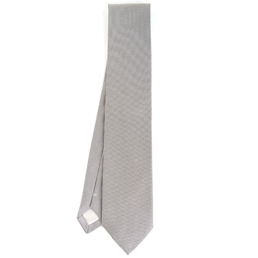 LIGHT GREY CEREMONIAL JACQUARD SILK TIE