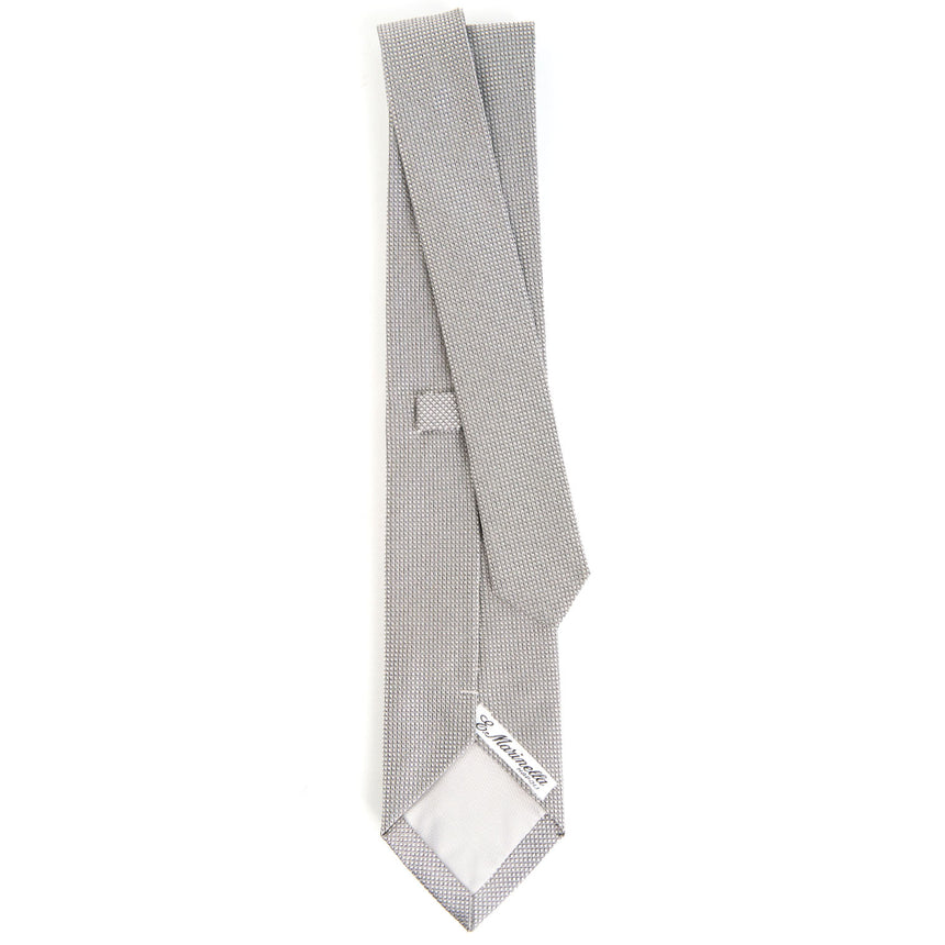 LIGHT GREY CEREMONIAL JACQUARD SILK TIE