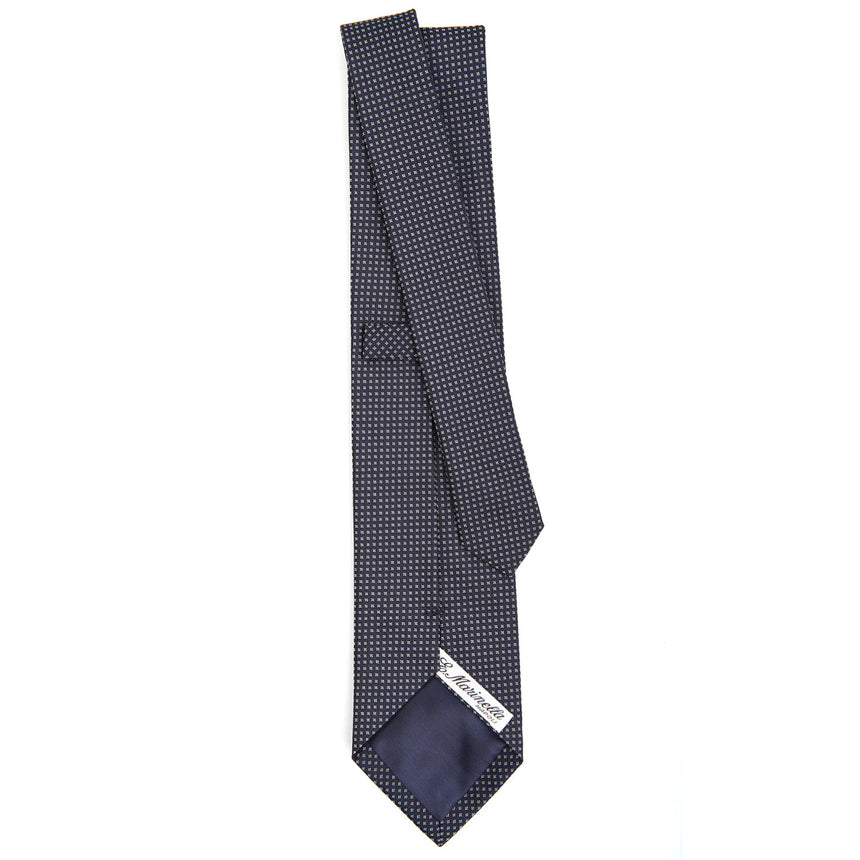 CRAVATTA CERIMONIA IN SETA JACQUARD BLU SCURO