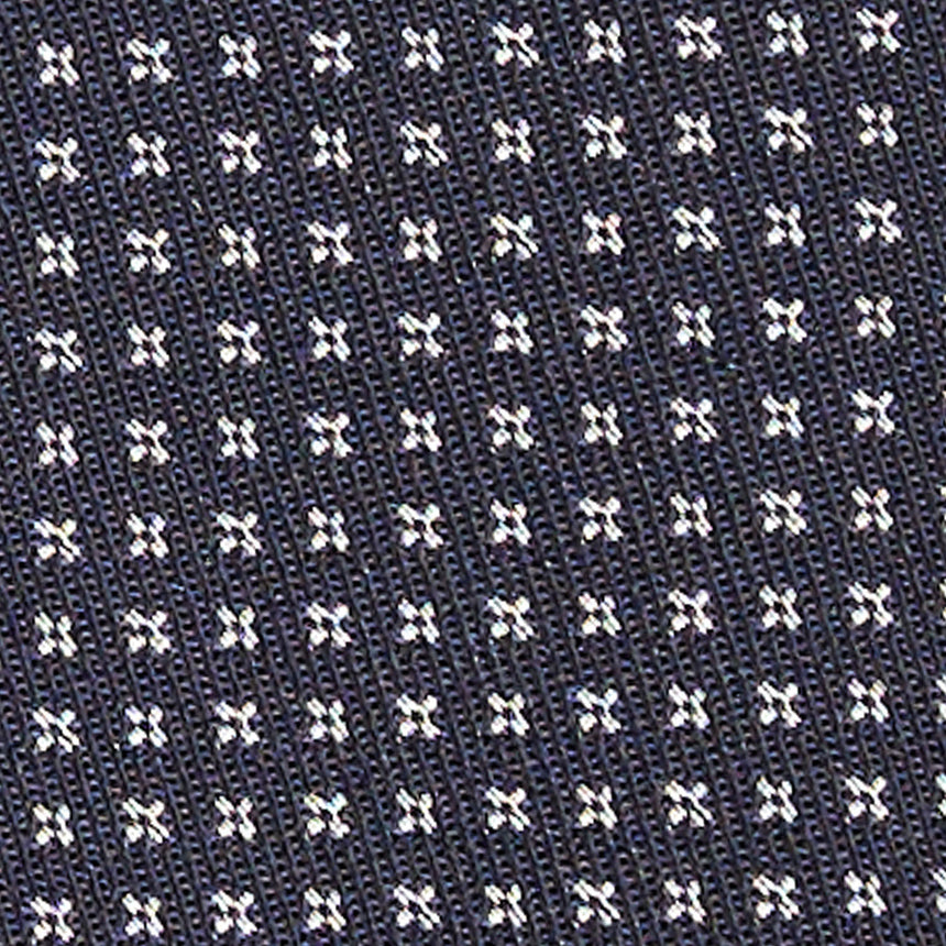 CRAVATTA CERIMONIA IN SETA JACQUARD BLU SCURO
