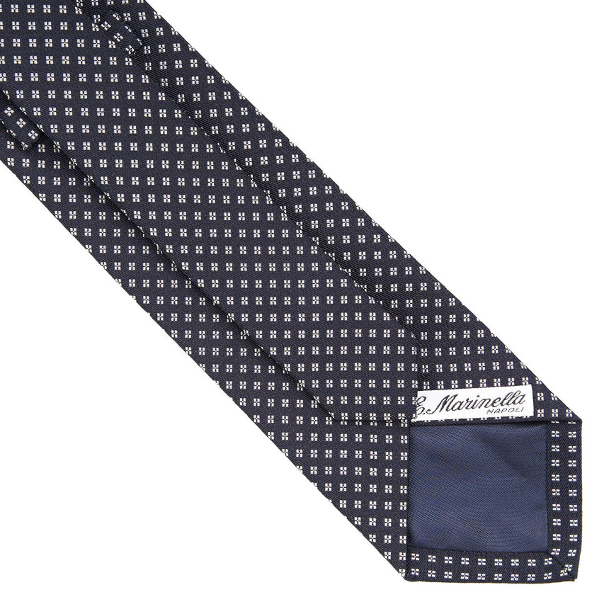 CRAVATTA CERIMONIA IN SETA JACQUARD BLU SCURO