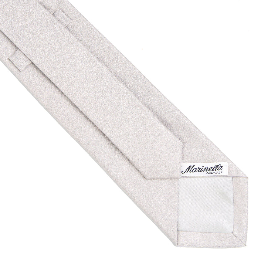 CEREMONIAL GREY SILK SATIN TIE