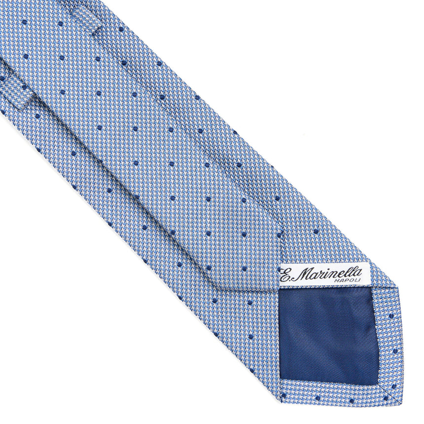 CRAVATTA CERIMONIA IN SETA JACQUARD AZZURRA