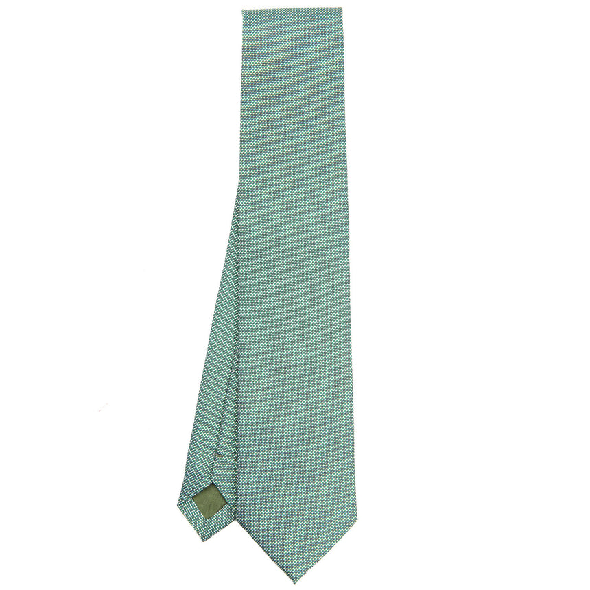 GREEN CEREMONIAL JACQUARD SILK TIE