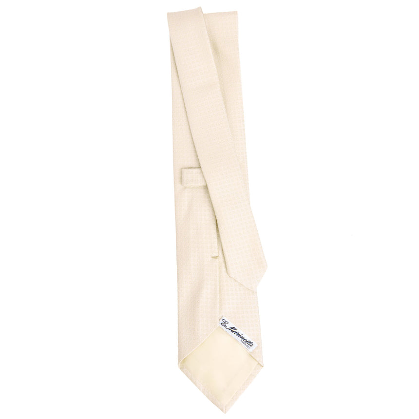 BEIGE CEREMONIAL JACQUARD SILK TIE