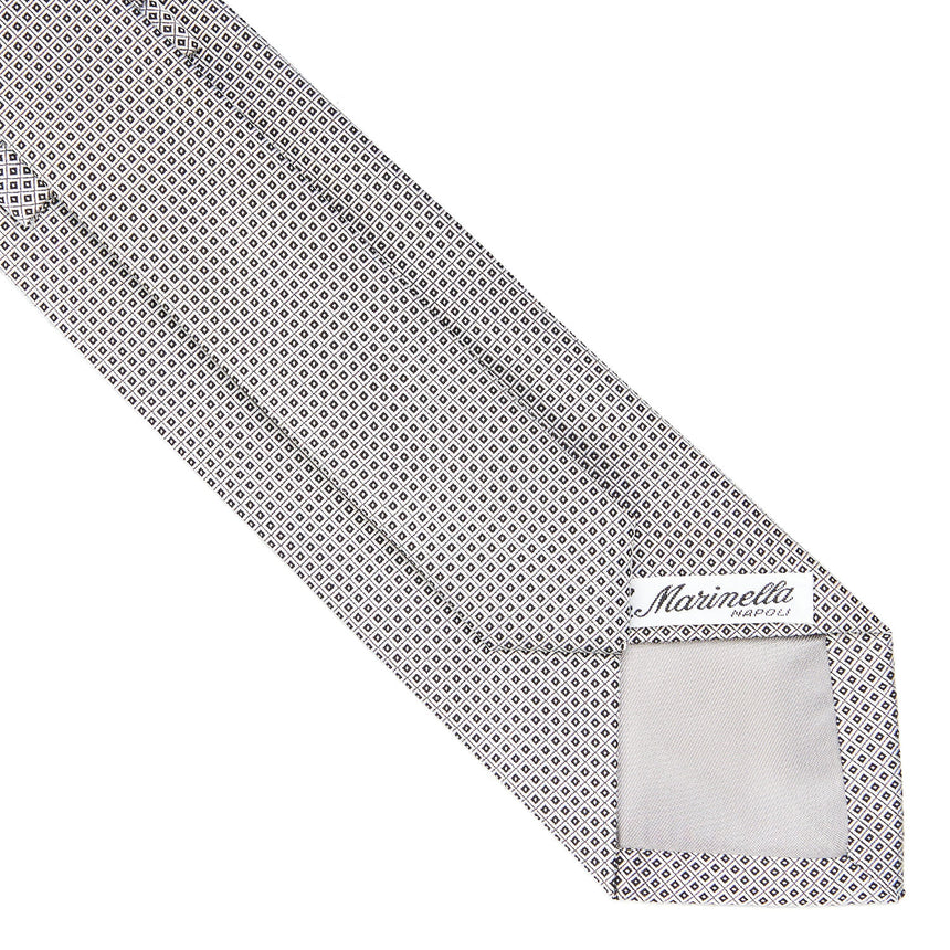 CRAVATTA CERIMONIA IN SETA JACQUARD GRIGIO CHIARO
