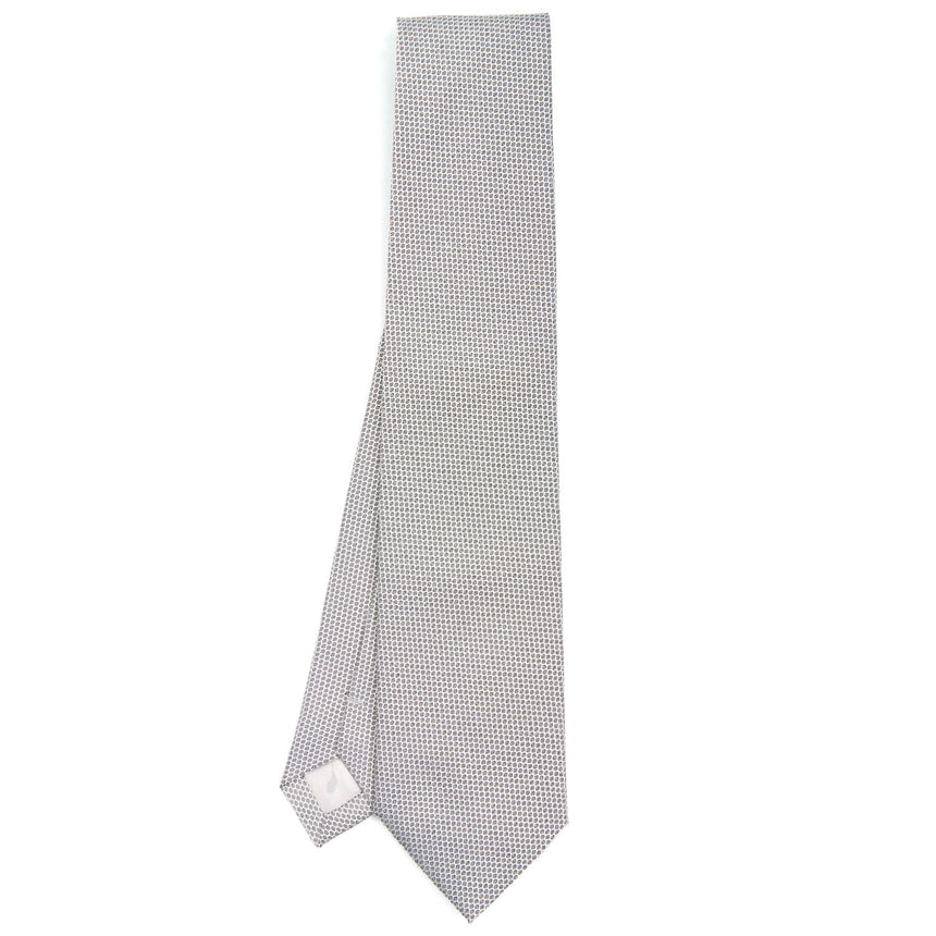 LIGHT GREY CEREMONIAL JACQUARD SILK TIE
