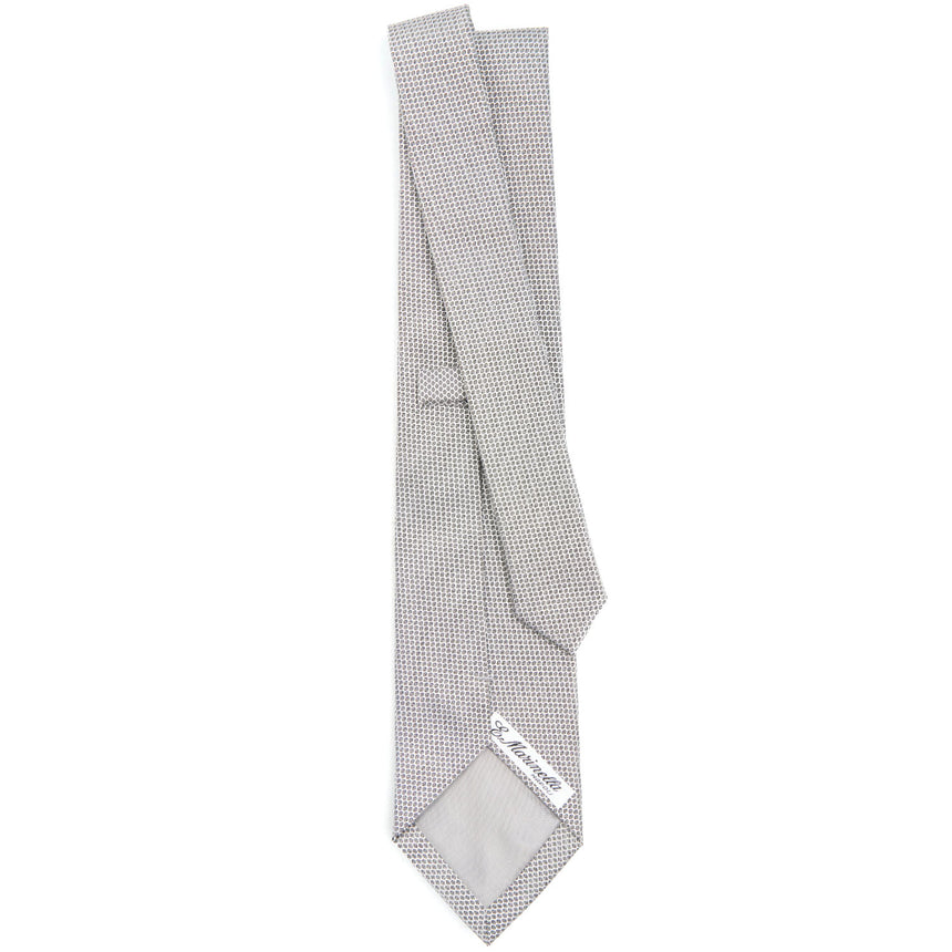 LIGHT GREY CEREMONIAL JACQUARD SILK TIE