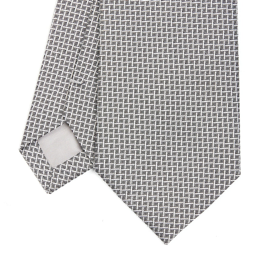 LIGHT GREY CEREMONIAL JACQUARD SILK TIE