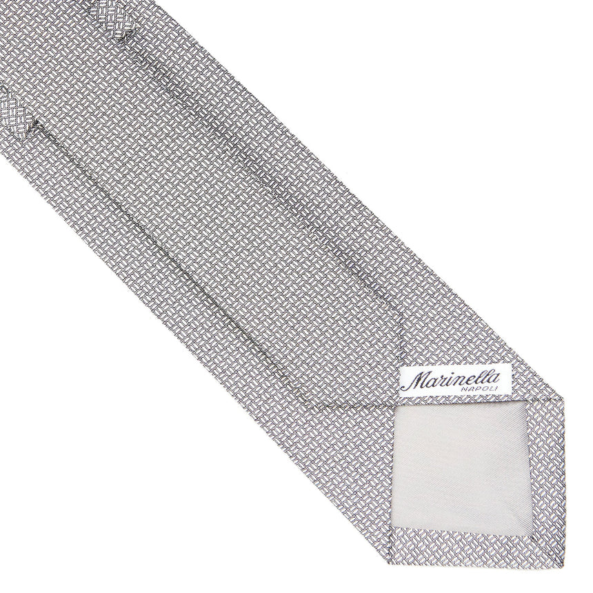LIGHT GREY CEREMONIAL JACQUARD SILK TIE