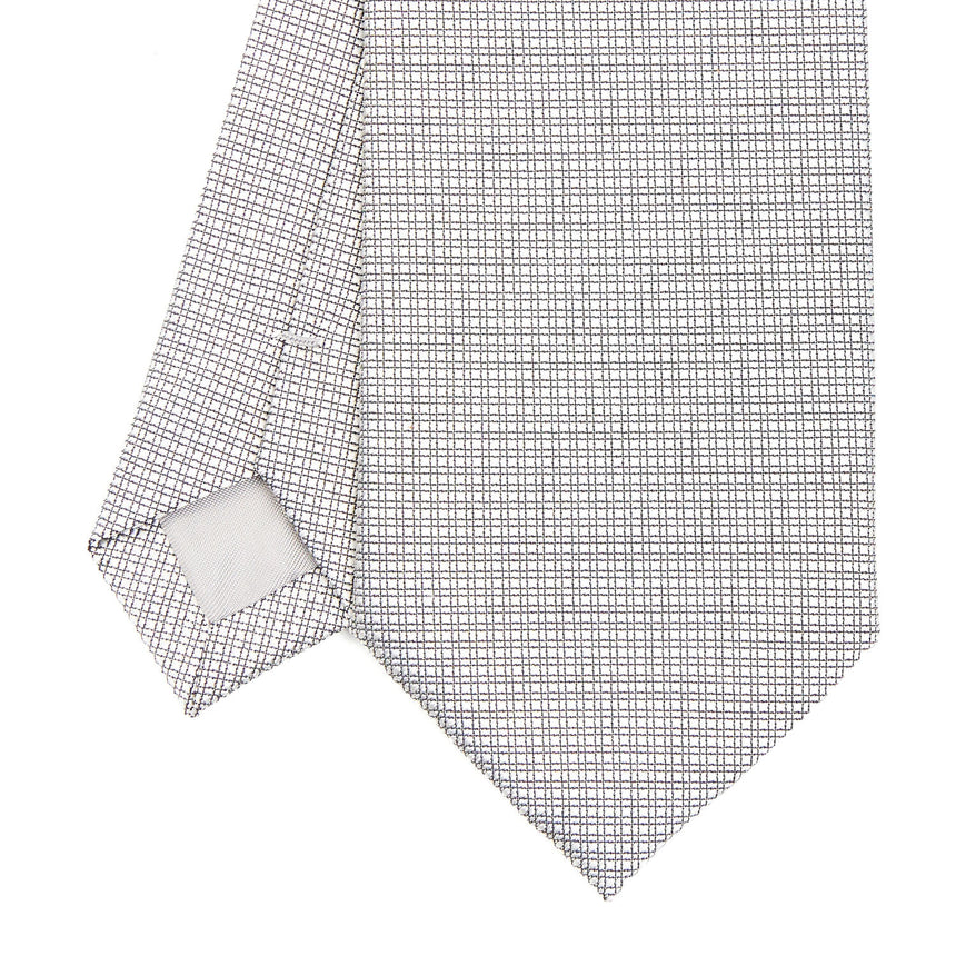 LIGHT GREY CEREMONIAL JACQUARD SILK TIE
