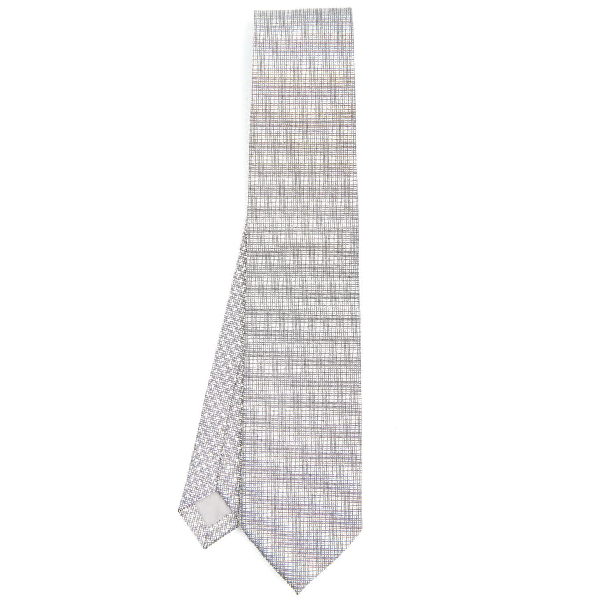 LIGHT GREY CEREMONIAL JACQUARD SILK TIE