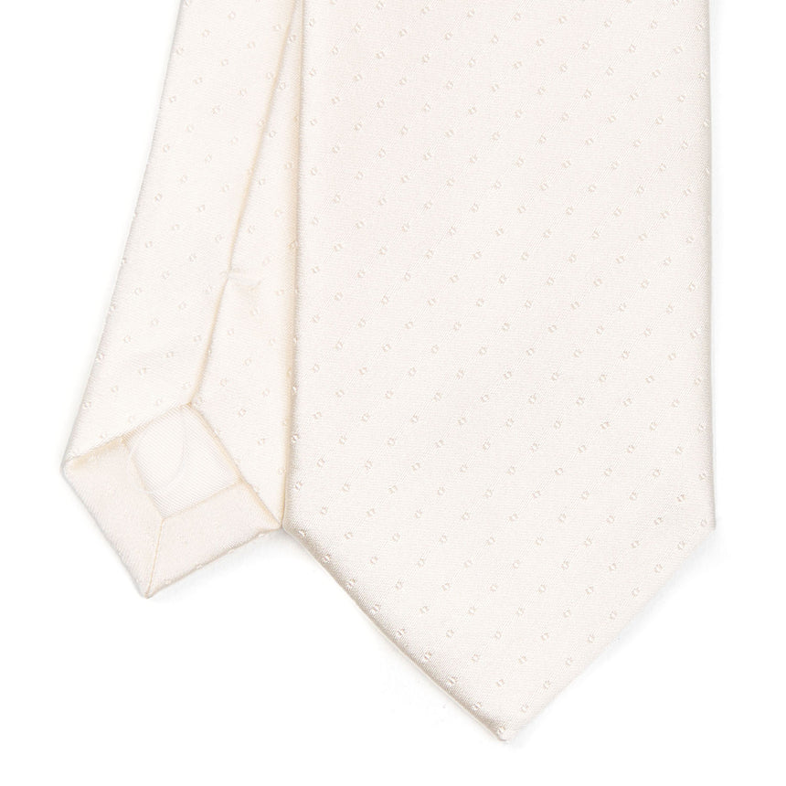 WHITE CEREMONIAL SILK SATIN TIE