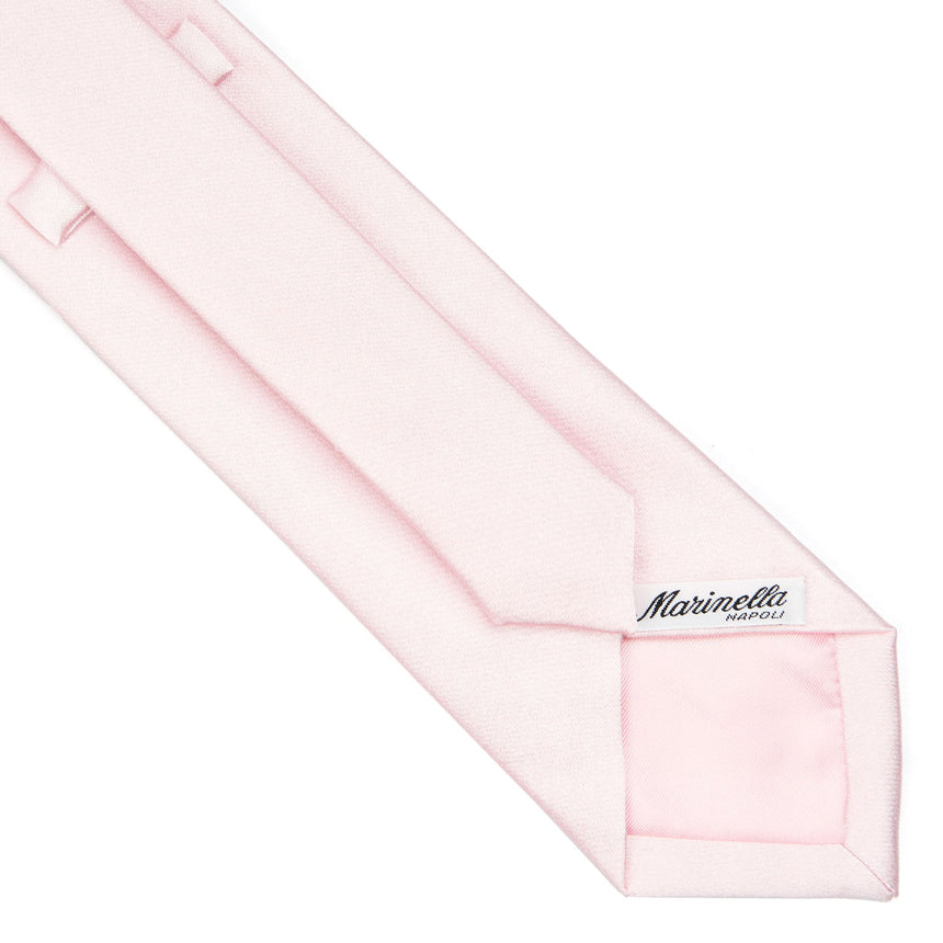 CRAVATTA CERIMONIA IN RASO DI SETA ROSA