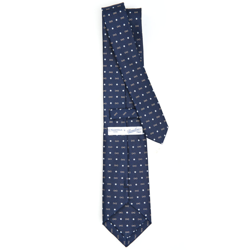 CRAVATTA SARTORIALE CLASSICA IN SETA BLU SCURO