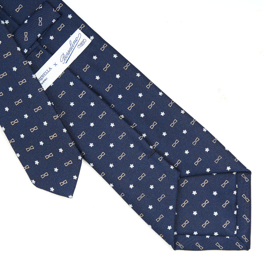 CRAVATTA SARTORIALE CLASSICA IN SETA BLU SCURO