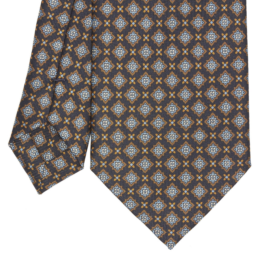 CRAVATTA SARTORIALE CLASSICA IN SETA BLU SCURO