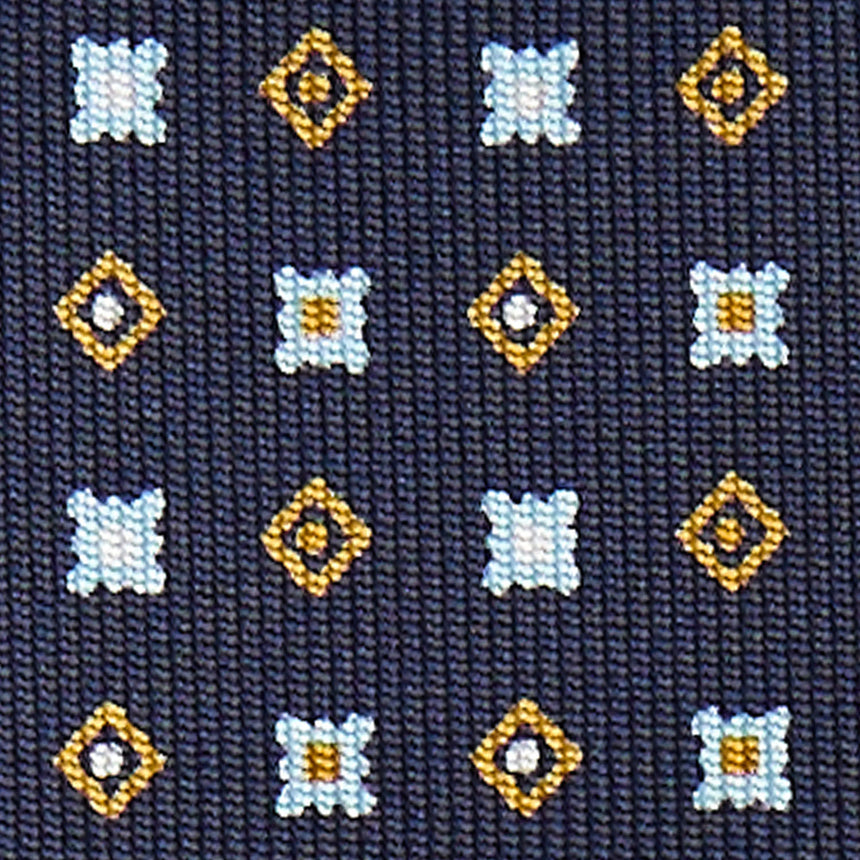 CRAVATTA SARTORIALE CLASSICA IN SETA BLU SCURO