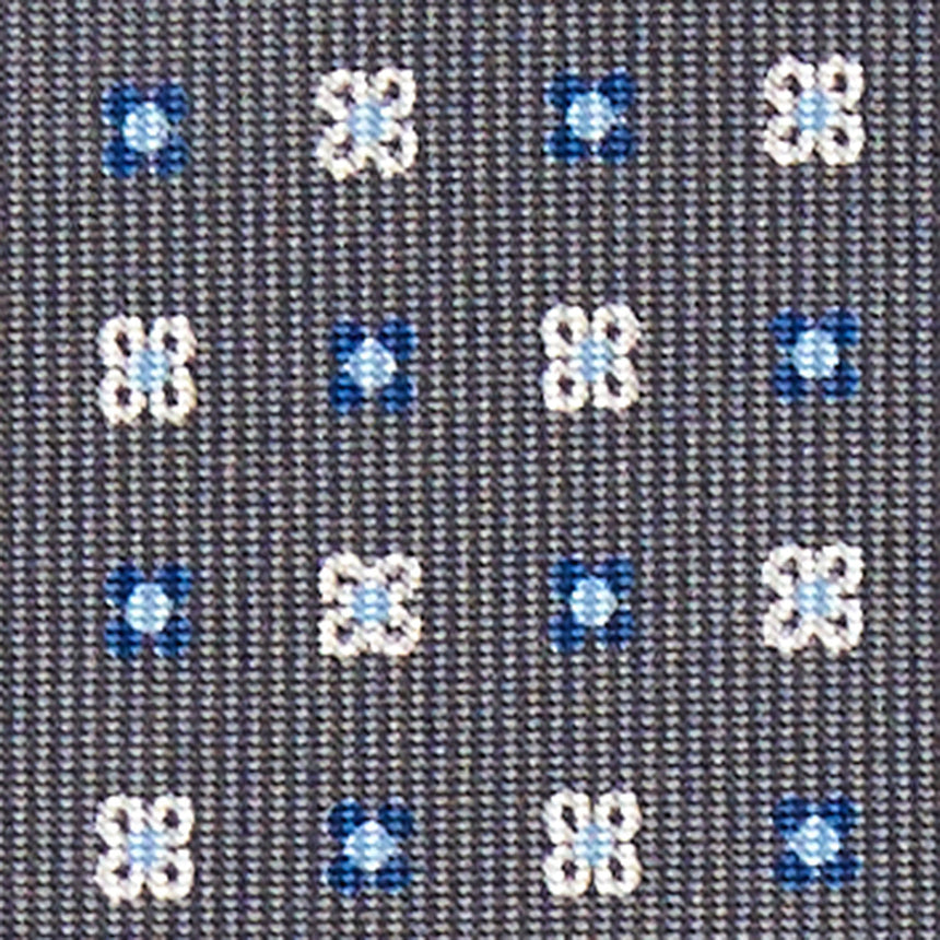 CRAVATTA SARTORIALE IN SETA GRIGIO SCURO