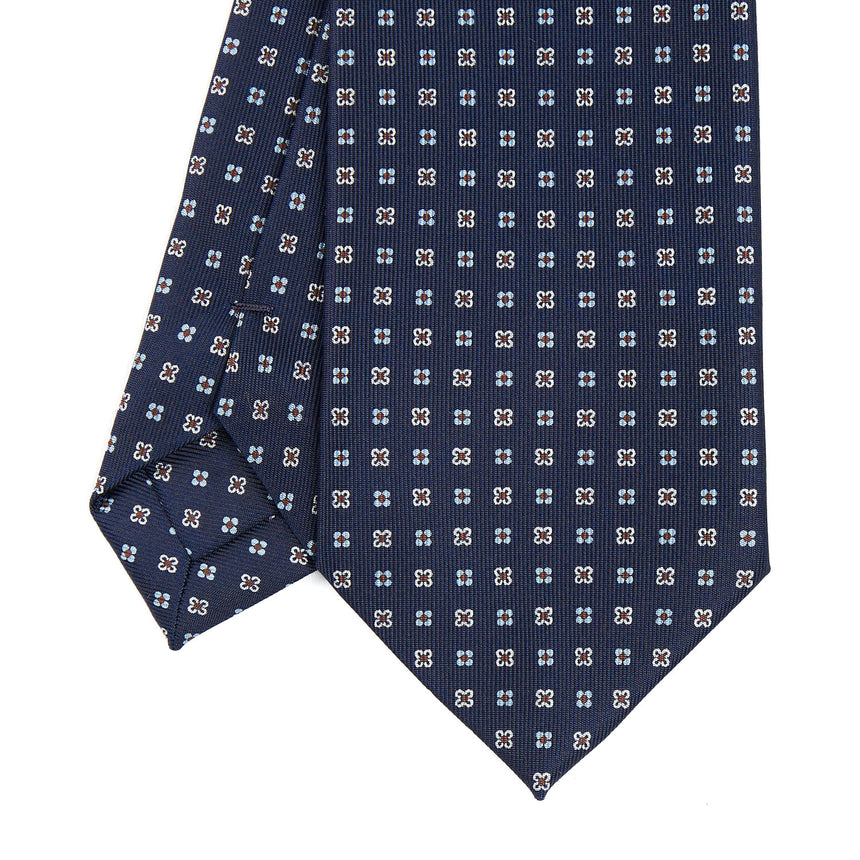 CRAVATTA SARTORIALE CLASSICA IN SETA BLU SCURO