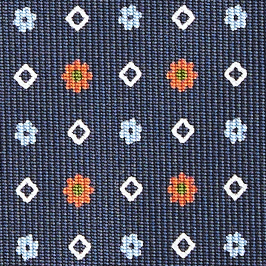 CRAVATTA SARTORIALE CLASSICA IN SETA BLU SCURO