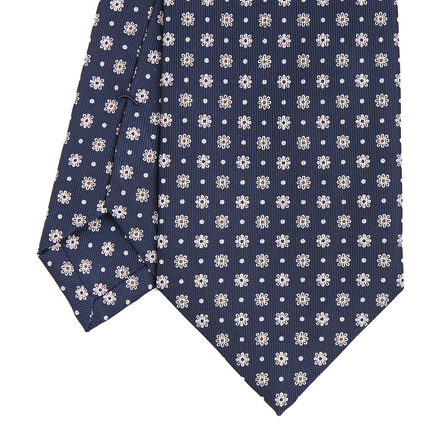 CRAVATTA SARTORIALE IN SETA BLU SCURO
