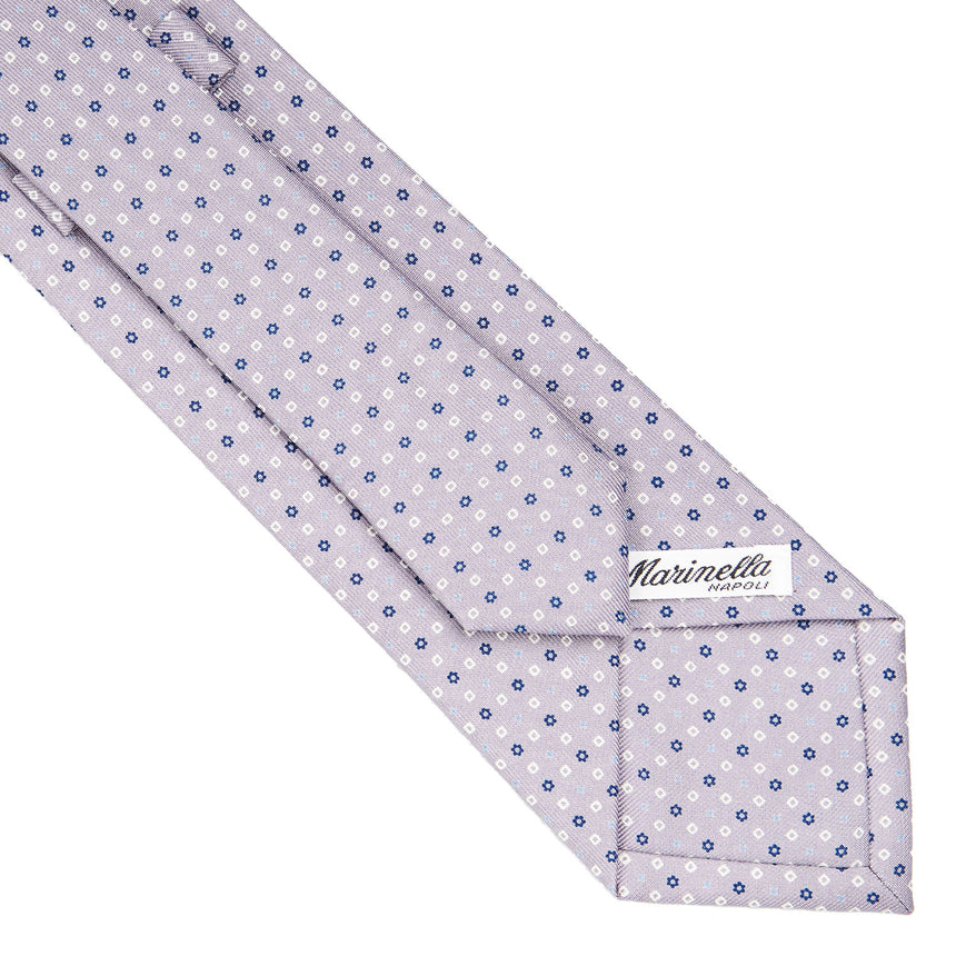 CRAVATTA SARTORIALE IN SETA GRIGIO CHIARO