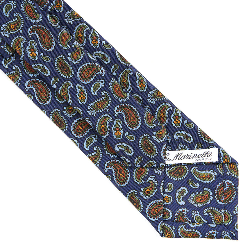 CRAVATTA SARTORIALE CLASSICA IN SETA BLU