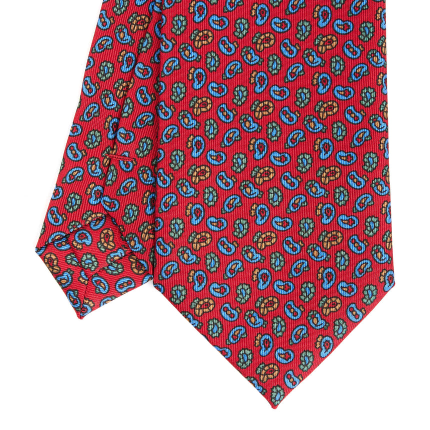 RED SARTORIAL CLASSIC SILK TIE