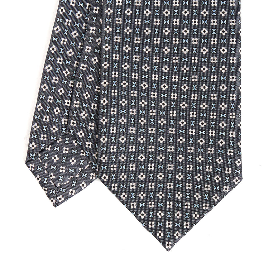 CRAVATTA SARTORIALE CLASSICA IN SETA GRIGIO SCURO