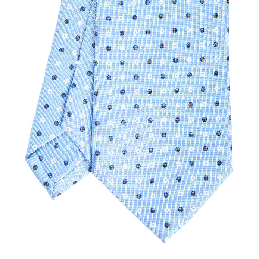 CRAVATTA SARTORIALE CLASSICA IN SETA AZZURRA