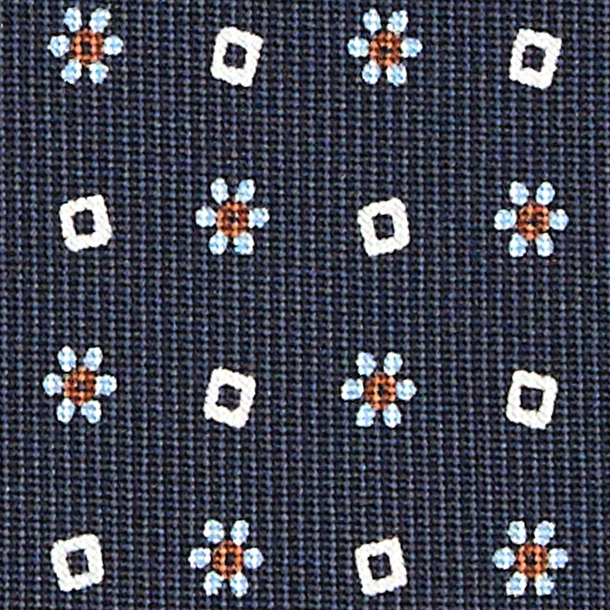 CRAVATTA SARTORIALE CLASSICA IN SETA BLU SCURO